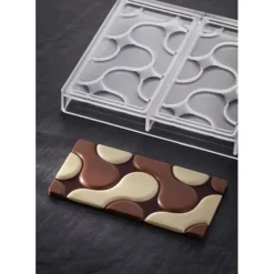 PAVONI Moule Tablette Chocolat Flow 15,4 x 7,7 x H 0,8 cm (x3)* Moules À Chocolat