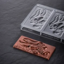 PAVONI Moule Tablette Chocolat Lapin de Pâques 15,4 x 7,2 cm (x3)* Moules À Chocolat