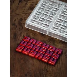 PAVONI Moule Tablette Chocolat Ola 15,5 x 7,7 cm x H 1 cm (x3)* Moules À Chocolat