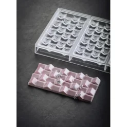 PAVONI Moule Tablette Chocolat Pixie 15,4 x 7,7 cm x H 1,1 cm (x3)* Moules À Chocolat