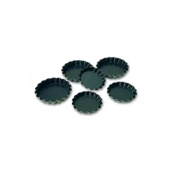 MATFER Moule Tartelette Cannelée Exopan Ø8.5cm H.1.3cm (x12)* Moule Anti-adhésif|Moules À Gâteaux