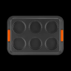 LE CREUSET Moule Tartelettes Anti-Adhésif 6 Empreintes 38,7 x 26,9 cm* Moule Anti-adhésif|Moules À Gâteaux