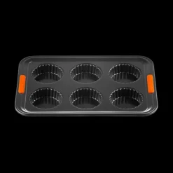 LE CREUSET Moule Tartelettes Anti-Adhésif 6 Empreintes 38,7 x 26,9 cm* Moule Anti-adhésif|Moules À Gâteaux