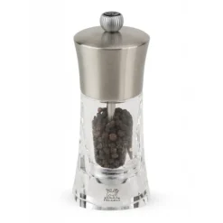 PEUGEOT Moulin à Poivre Ouessant 14 cm Transparent-Inox* Moulin