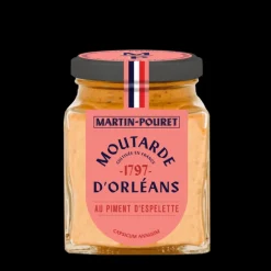 MARTIN POURET Moutarde d'Orléans au Piment d'Espelette AOP 95g* Moutarde