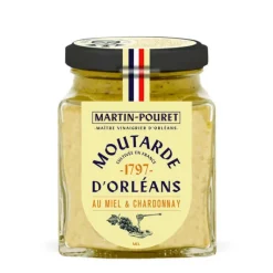 MARTIN POURET Moutarde d'Orléans Miel et Chardonnay 200g* Moutarde