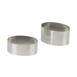 MALLARD FERRIERE Nonnette Ovale Inox 8 cm H3 cm* Cercle À Patisserie