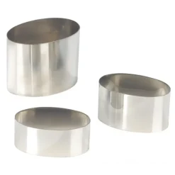 MALLARD FERRIERE Nonnette Ovale Inox 7,5cm H3 cm* Cercle À Patisserie