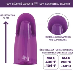 MASTRAD Orka Plus Noir Gant Silicone et textile* Gant De Cuisine