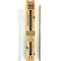 LEBRUN Paille en Inox Droite 21,5cm x4* Accessoires Bar