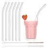 CUISINEADDICT Paille Réutilisable en Verre 23cm courbée x6 HALM* Accessoires Bar