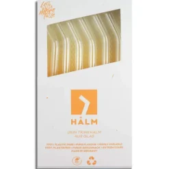 CUISINEADDICT Paille Réutilisable en Verre 23cm courbée x6 HALM* Accessoires Bar