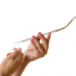 CUISINEADDICT Paille Réutilisable en Verre 23cm courbée x6 HALM* Accessoires Bar