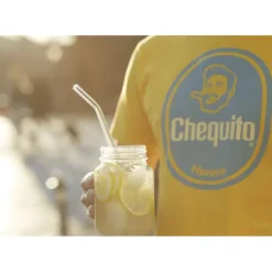 CUISINEADDICT Paille Réutilisable en Verre 23cm courbée x6 HALM* Accessoires Bar