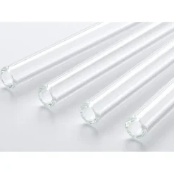 CUISINEADDICT Paille Réutilisable en Verre 15cm droite x4 HALM* Accessoires Bar