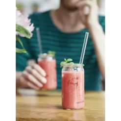 CUISINEADDICT Paille Réutilisable en Verre 20cm droite x4 HALM* Accessoires Bar