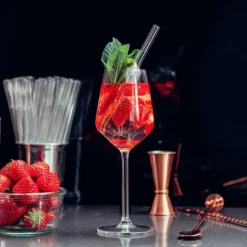 CUISINEADDICT Paille Réutilisable en Verre 20cm droite x6 HALM* Accessoires Bar