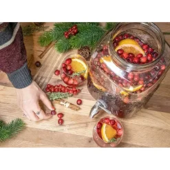 CUISINEADDICT Paille Réutilisable en Verre Noël 20cm droite x6 HALM* Accessoires Bar