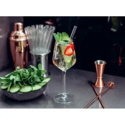 CUISINEADDICT Paille Réutilisable en Verre 15cm droite x6 HALM* Accessoires Bar