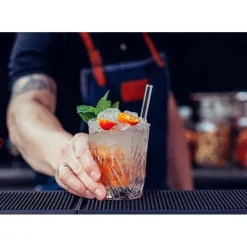 CUISINEADDICT Paille Réutilisable en Verre 15cm droite x6 HALM* Accessoires Bar