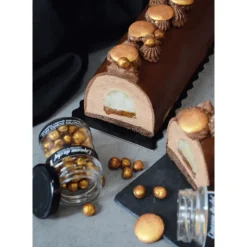 EPICERIE DU CHEF Palets Chocolat Blanc Dorés Décoratives 40 g L'* Décoration Comestible