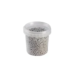PAVONI Perles en Sucre Argent Métallisé Ø 4 mm 120 g* Décoration Comestible