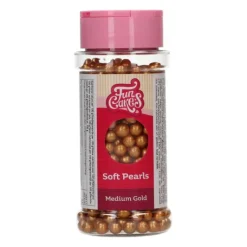 FUNCAKES Perles en Sucre Or au Cœur Tendre 60 g* Décoration Comestible