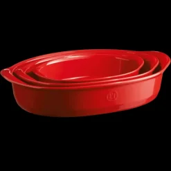 EMILE HENRY Petit Plat à Four Ovale en Céramique 27,5 x 17,5 cm Grand Cru* Plat De Cuisson