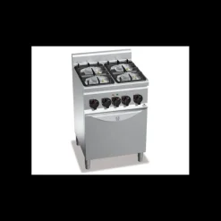 BERTOS Piano de Cuisson 4 Brûleurs Eco Power Four Electrique 600 x 600 x 900 mm Berto's* Chaud
