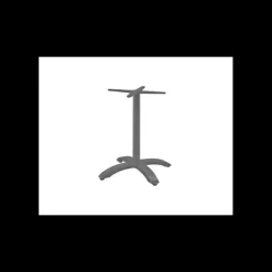 LYROSE Pied de Table Base 4 Branches en Métal Gris Aluminium Athena* Mobilier Terrasse Restaurant|Mobilier Restaurant