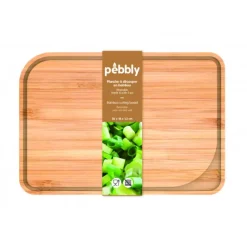 PEBBLY Planche à Découper Bambou avec Rigole 26 x 18 cm* Planches À Découper