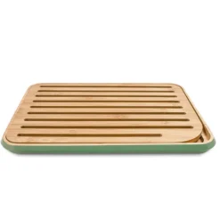 PEBBLY Planche à Pain Bambou 35 x 25 cm Vert Sauge* Planches À Découper