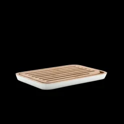 PEBBLY Planche à Pain Crème en Bambou 27 x 17 cm* Planches À Découper