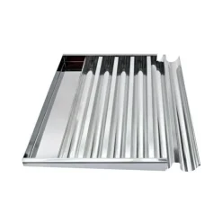 CUISINEADDICT Plaque à Bûchettes 6 Gouttières Fer Blanc 60x40 cm* Moule Fer Blanc|Moules À Gâteaux