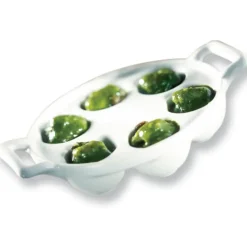 REVOL Plat à Escargots Blanc 6 trous Belle Cuisine* Plat De Cuisson