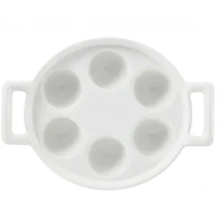 REVOL Plat à Escargots Blanc 6 trous Belle Cuisine* Plat De Cuisson