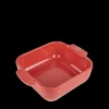 PEUGEOT Plat à Four Carré en Céramique Appolia 18 cm Rouge* Plat De Cuisson