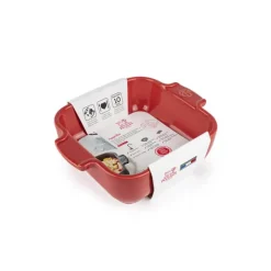 PEUGEOT Plat à Four Carré en Céramique Appolia 18 cm Rouge* Plat De Cuisson