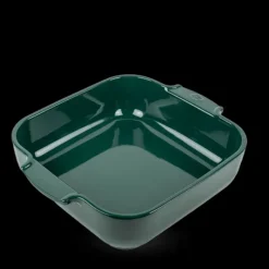 PEUGEOT Plat à Four Carré en Céramique Appolia 28 cm Vert Forêt* Plat De Cuisson