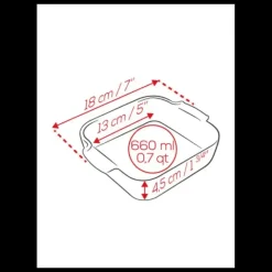 PEUGEOT Plat à Four Carré en Céramique Appolia 18 cm Vert Forêt* Plat De Cuisson