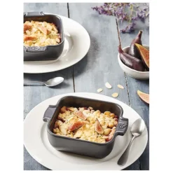 PEUGEOT Plat à Four Carré en Céramique Appolia 18 cm Ardoise* Plat De Cuisson