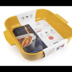 PEUGEOT Plat à Four Carré en Céramique Appolia 36 cm Jaune Safran* Plat De Cuisson