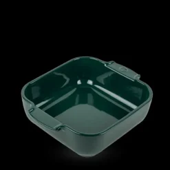 PEUGEOT Plat à Four Carré en Céramique Appolia 21 cm Vert Forêt* Plat De Cuisson