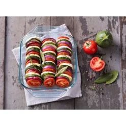 PYREX Plat à Four en Verre Carré 25 x 21 cm 2 L Classic* Plat De Cuisson