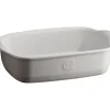 EMILE HENRY Plat à Four Individuel en Céramique Farine 22 x 14,5 cm* Plat De Cuisson