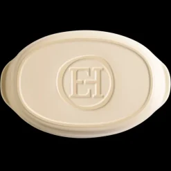 EMILE HENRY Plat à Four Ovale en Céramique 36,5 x 22,5 cm Argile* Plat De Cuisson