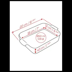 PEUGEOT Plat à Four Rectangulaire en Céramique Appolia 22 cm Vert Forêt* Plat De Cuisson