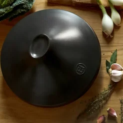 EMILE HENRY Plat à Tajine en céramique 33,5 cm Ardoise Delight* Tajines