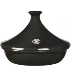 EMILE HENRY Plat à Tajine en céramique Fusain (Noir) 32 cm* Tajines