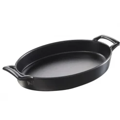 REVOL Plat Ovale Noir 28x19 cm Belle Cuisine* Plat De Cuisson